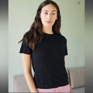 Mongolian Cashmere Tee Large Black